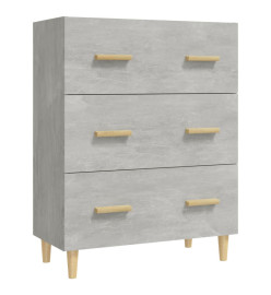 Buffet Gris béton 70x34x90 cm Bois d'ingénierie