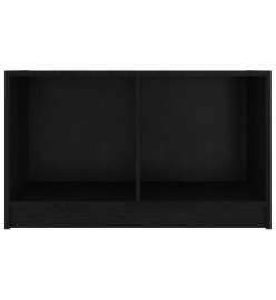 Meuble TV Noir 70x33x42 cm Bois de pin massif