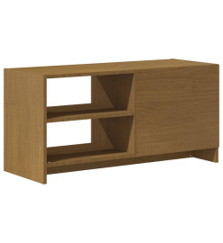 Meuble TV Marron miel 80x31x39 cm Bois de pin massif