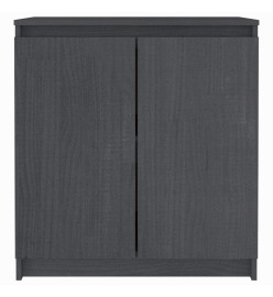 Armoire latérale Gris 60x36x65 cm Bois de pin massif