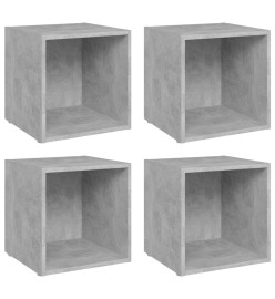 Meubles TV 4 pcs Gris béton 37x35x37 cm Aggloméré