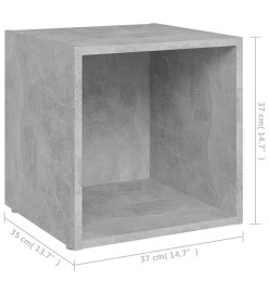 Meubles TV 4 pcs Gris béton 37x35x37 cm Aggloméré