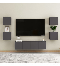 Meuble TV mural Gris 30,5x30x30 cm