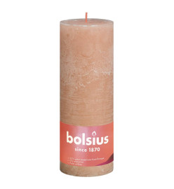 Bolsius Bougies pilier rustiques Shine 4 pcs 190x68 mm Rose brumeux