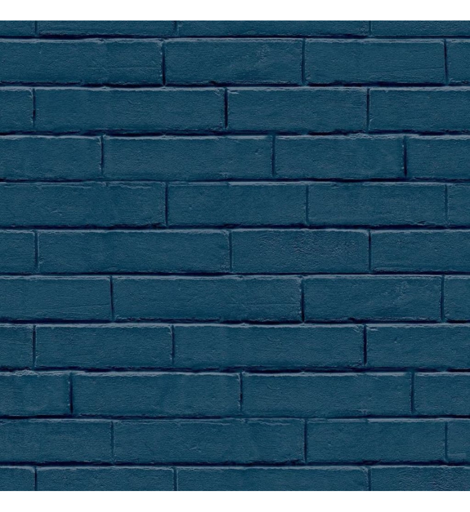 Good Vibes Papier peint Brick Wall Bleu