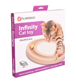 FLAMINGO Jouet griffoir pour chats Infinity 29x29x2,5 cm Naturel