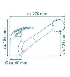 SCHÜTTE Mitigeur d'évier avec jet rétractable ALBATROS chrome