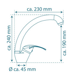 SCHÜTTE Mitigeur d'évier avec bec verseur rond DIZIANI chrome