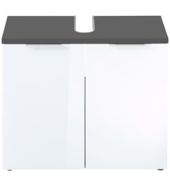 Germania Armoire de lavabo salle de bain GW-Pescara Blanc et graphite