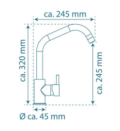 SCHÜTTE Mitigeur d'évier avec bec verseur haut CASALLA chrome