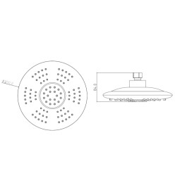 SCHÜTTE Pomme de douche avec éclairage LED GALAXIS chrome