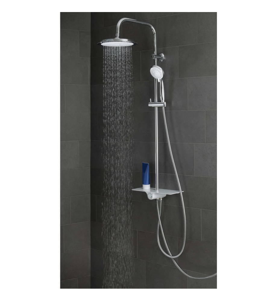 SCHÜTTE Ensemble de douche au-dessus de tête AQUASTAR blanc-chrome