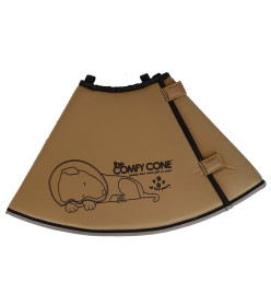 All Four Paws Collier animaux de compagnie Comfy Cone L 25 cm Brun