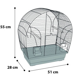 FLAMINGO Cage à oiseaux Saga Cuivre 51x28x55 cm