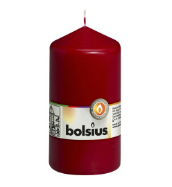 Bolsius Bougies pilier 8 pcs 130x68 mm Rouge bordeaux