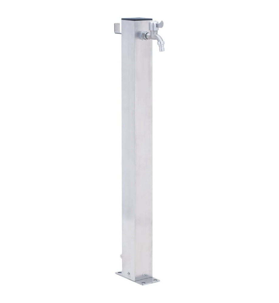 Colonne à eau de jardin 40 cm acier inoxydable carré