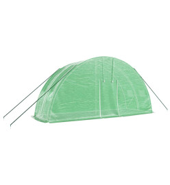 Serre avec cadre en acier vert 12 m² 6x2x2,85 m