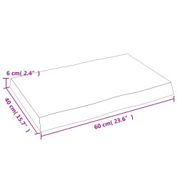 Dessus de table bois chêne massif non traité bordure assortie