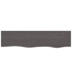 Étagère murale gris foncé 80x20x4 cm bois chêne massif traité