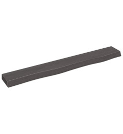 Étagère murale gris foncé 80x10x4 cm bois chêne massif traité