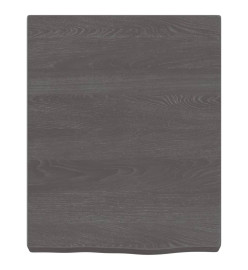 Étagère murale gris foncé 40x50x6 cm bois chêne massif traité