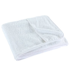 Serviettes de plage 2 pcs blanc 60x135 cm tissu 400 GSM