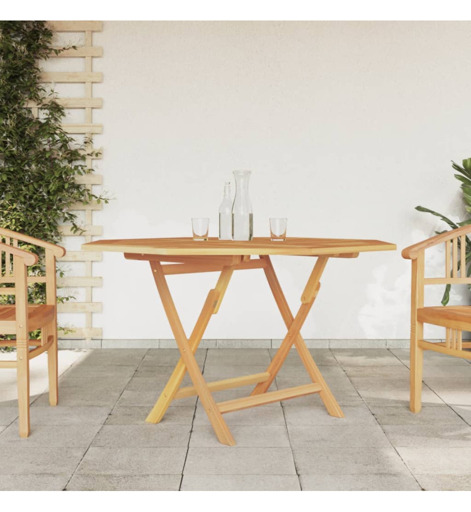 Table pliable de jardin 120x120x75 cm bois massif de teck