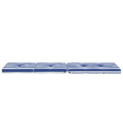 Coussins de chaise longue lot de 2 rayures bleu/blanc