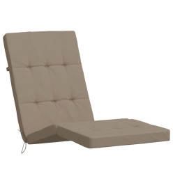 Coussins de chaise longue lot de 2 taupe tissu oxford