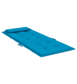 Coussins de chaise à dossier haut lot de 6 bleu clair