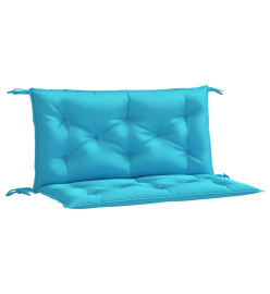 Coussins de banc de jardin lot de 2 turquoise 100x50x7 cm tissu