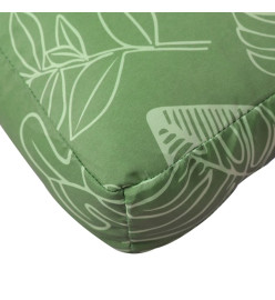 Coussin de palette motif de feuilles 50x40x12 cm tissu