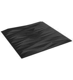 Panneaux muraux 12 pcs noir 50x50 cm EPS 3 m² pierre