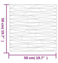 Panneaux muraux 12 pcs noir 50x50 cm EPS 3 m² pierre