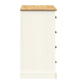 Buffet avec tiroirs VIGO 113x40x75 cm blanc bois massif de pin