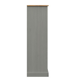 Bibliothèque VIGO gris 90x35x114,5 cm bois massif de pin