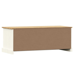 Meuble TV VIGO blanc 106x40x40 cm bois massif de pin