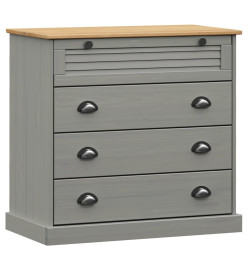 Commode VIGO gris 80x40x76 cm bois massif de pin