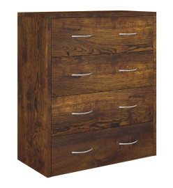 Buffet avec 4 tiroirs 60x30,5x71 cm Chêne fumé