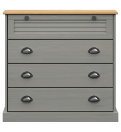 Commode VIGO gris 80x40x76 cm bois massif de pin