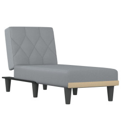 Chaise longue gris clair tissu