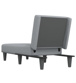 Chaise longue gris clair tissu