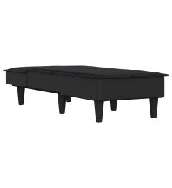 Chaise longue noir tissu