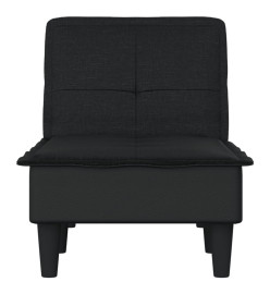 Chaise longue noir tissu