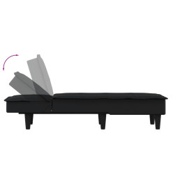 Chaise longue noir tissu