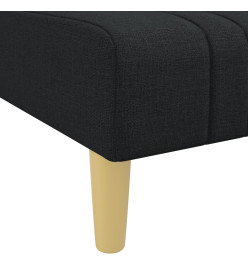 Chaise longue noir tissu