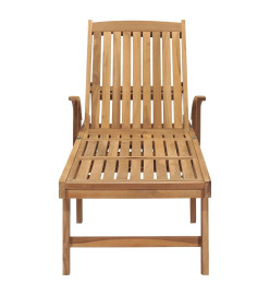 Chaise longue avec table Bois de teck solide