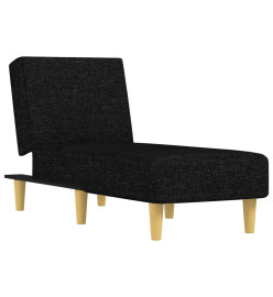 Chaise longue noir tissu