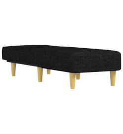 Chaise longue noir tissu