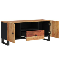 Meuble TV 105x33,5x46 cm bois d'acacia solide et d'ingénierie